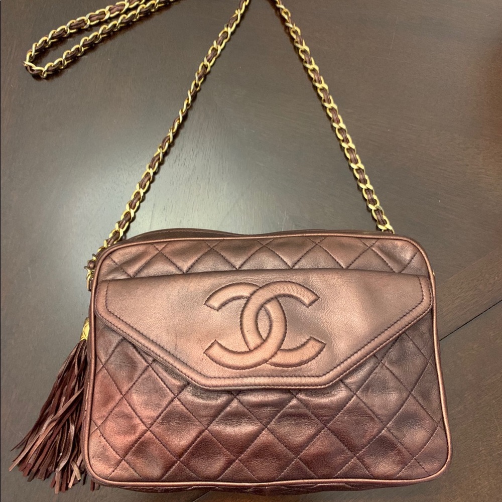 SOLD CHANEL LAMBSKIN CAMERA BAG